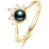 image:imageTahitian Black Pearl Rings Jewelry For Women Fashion Christmas Gifts Wife Mom Girlfriend Anniversary Birthday Fine Jewelry Gifts for Her NO33254