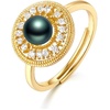 image:imageTahitian Black Pearl Rings Jewelry For Women Fashion Christmas Gifts Wife Mom Girlfriend Anniversary Birthday Fine Jewelry Gifts for Her NO33260