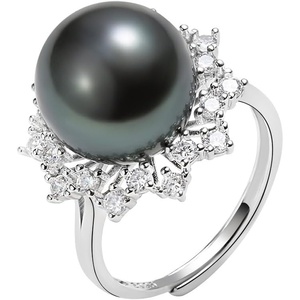 image:imageTahitian Black Pearl Rings Jewelry For Women Fashion Christmas Gifts Wife Mom Girlfriend Anniversary Birthday Fine Jewelry Gifts for Her NO33215