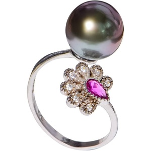 image:imageTahitian Black Pearl Rings Jewelry For Women Fashion Christmas Gifts Wife Mom Girlfriend Anniversary Birthday Fine Jewelry Gifts for Her NO33239