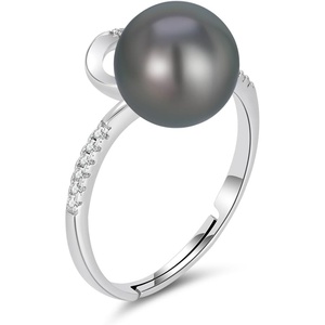 image:imageTahitian Black Pearl Rings Jewelry For Women Fashion Christmas Gifts Wife Mom Girlfriend Anniversary Birthday Fine Jewelry Gifts for Her NO33246
