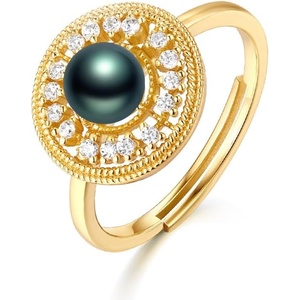 image:imageTahitian Black Pearl Rings Jewelry For Women Fashion Christmas Gifts Wife Mom Girlfriend Anniversary Birthday Fine Jewelry Gifts for Her NO33260