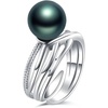 image:imageNONNYL Gifts for WomenTahitianBlackPearlNecklaceBlackPearlrings Gift for Wife Wedding Birthday AnniversaryMom Girlfriend Her
