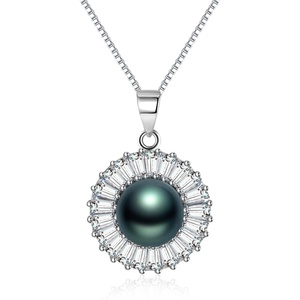 image:imageNONNYL Black Tahitian Pearl Necklace  Womens Jewelry Gift for Wife Mother Birthday Christmas Valentines Day